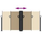 vidaXL Auvent latéral rétractable beige 120x1200 cm