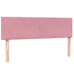 vidaXL Sommier à lattes de lit avec matelas rose 140x210 cm velours