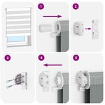 vidaXL Store zèbre gris foncé largeur du tissu 45 9 cm polyester