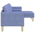 vidaXL Ensemble de Canapés Bleu jean 173 x 131 x 67 cm tissu