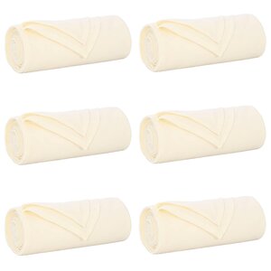 vidaXL Couvertures à jeter 6 Pièces Crème 170 x 130 cm Toison