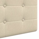vidaXL Tête de lit suspendue Avec lumière LED Crème Tissu