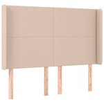 vidaXL Sommier à lattes de lit matelas LED Cappuccino 140x200 cm