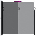 vidaXL Auvent latéral rétractable noir 200x500 cm