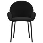 vidaXL Chaises à manger lot de 2 Noir Velours