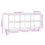 vidaXL Meuble TV noir 103 5x30x50 cm bois d'ingénierie