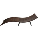 vidaXL Chaise longue pliable avec coussin Résine tressée Marron