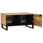 vidaXL Table basse Marron et Noir 80 x 50 x 40 cm