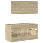 vidaXL Ensemble de meubles de salle de bain 2 Pièces chêne sonoma