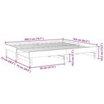 vidaXL Lit coulissant sans matelas marron miel 2x(80x200)cm