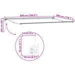 vidaXL Auvent Rétractable Bleu et Blanc 500 × 300 cm