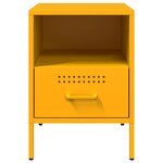 vidaXL Table de chevet jaune moutarde 36x39x50 5 cm