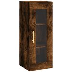 vidaXL Armoire murale chêne fumé 34 5x34x90 cm