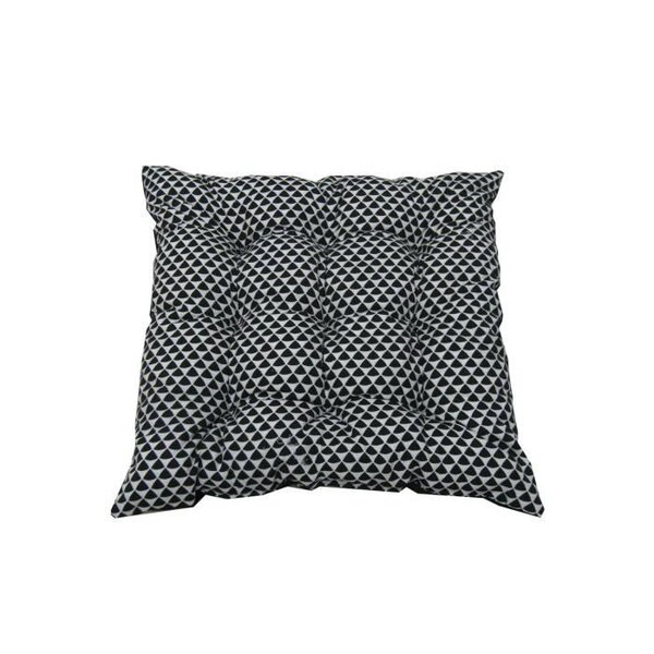 JARDIN PRIVE Assise Matelas 9 Cap Fjord Noir - 46x46x6 cm