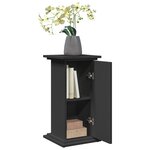 vidaXL Piédestal avec rangement noir 31x30x60 cm bois d'ingénierie
