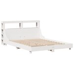vidaXL Cadre de lit sans matelas blanc 120x200 cm bois de pin massif