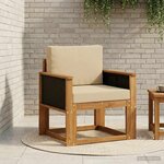 vidaXL Sofa de milieu extérieur Bois d'Acacia Massif Naturel