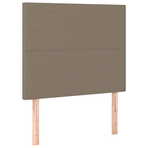 vidaXL Têtes de lit 2 Pièces Taupe 80x5x78/88 cm Tissu