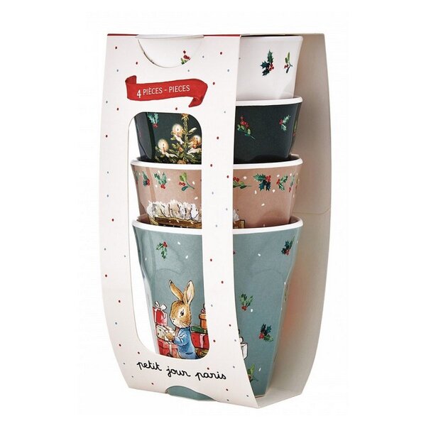 Set De 4 Gobelets Pierre Lapin Noel