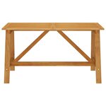 vidaXL Table à manger de jardin 140x70x73 5 cm Bois d'acacia massif