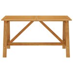 vidaXL Table à dîner de jardin 140x70x73 5 cm Bois d'acacia massif