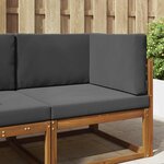 vidaXL Coussin de canapé d'extérieur 3 Pièces Anthracite Polyester
