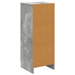 vidaXL Armoire à tiroirs Gris béton 33 x 34 5 x 87 cm