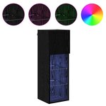 vidaXL Meubles TV muraux 2 Pièces Chêne noir 30 5 x 30 x 90 cm