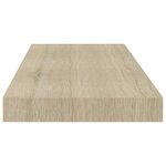 vidaXL Étagères murales flottantes 4 Pièces chêne 60x23 5x3 8 cm MDF