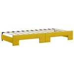 vidaXL Lit de jour avec gigogne et matelas jaune 90x200 cm velours