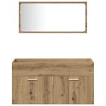 vidaXL Ensemble de meubles salle de bain 3 Pièces bois d'ingénierie