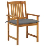 vidaXL Chaises de jardin avec coussins 6 Pièces Bois d'acacia massif