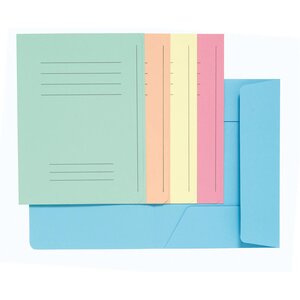 Paquet 50 Chemises Imprimées 3 Rabats Super 210 - 24x32cm - Couleurs Assorties - Exacompta