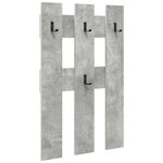 vidaXL Porte-manteau mural avec stockage Gris béton 65 x 3 x 100 cm
