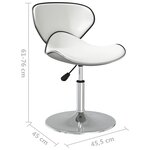 vidaXL Chaises à manger lot de 4 blanc similicuir