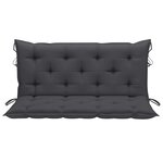 vidaXL Balancelle avec coussin anthracite 120 cm Bois de teck solide