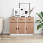 vidaXL Films autoadhésifs pour meubles 2 Pièces Chêne clair 500x90 cm PVC