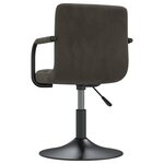 Vidaxl tabouret de bar gris foncé velours