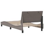 vidaXL Cadre de lit sans matelas taupe 100x200 cm tissu