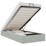 vidaXL Cadre de lit ottoman sans matelas gris clair 90x200 cm velours