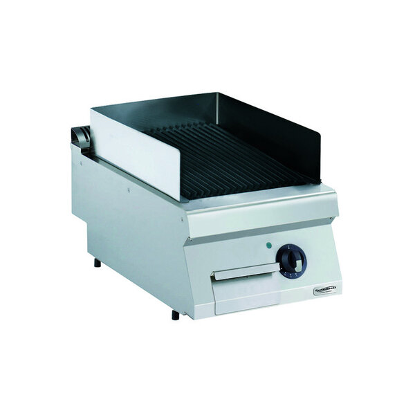 Plancha electrique pro 700 rainurée 4 kw - combisteel -  - inox 400x700x250mm