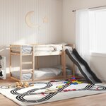 vidaXL Lit superposé avec toboggan et échelle 90x190cm bois pin massif