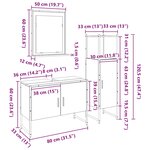 vidaXL Ensemble de mobilier de salle de bain avec stockage 3 Pièces Noir