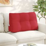 vidaXL Coussin de Dos Rouge 80 x 24 x 50 cm tissu