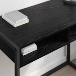 vidaXL Bureau Chêne noir 100 x 50 x 75 cm Bois d'ingénierie
