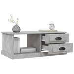vidaXL Table basse Gris béton 90x50x35 cm Bois d'ingénierie