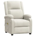 vidaXL Fauteuil électrique de massage Crème Velours