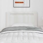 vidaXL Tête de lit LED Blanc 90 cm Cuir synthétique