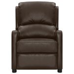 vidaXL Fauteuil inclinable électrique Marron Similicuir brillant