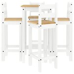 vidaXL Ensemble de bar 5 Pièces Blanc Bois de pin massif